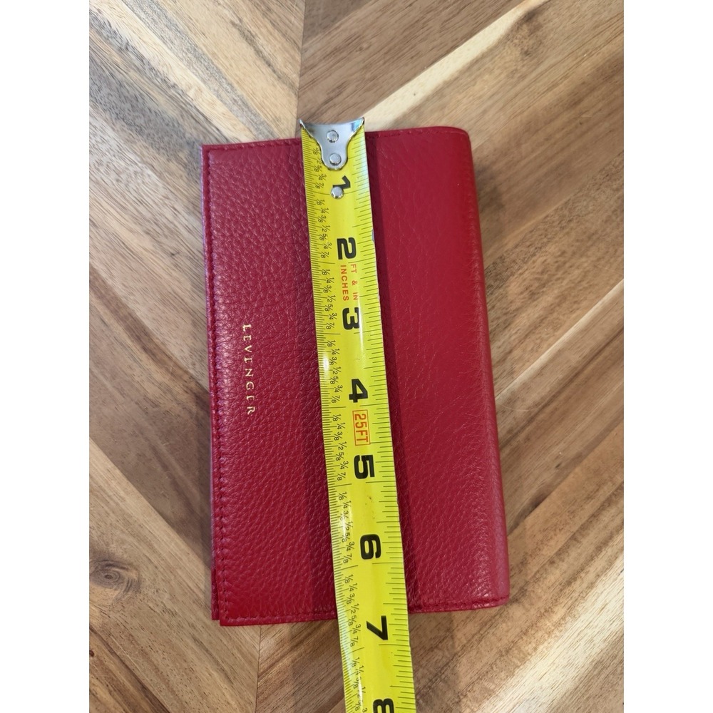 Levenger Red Soft Leather Wallet - Picture 4 of 5